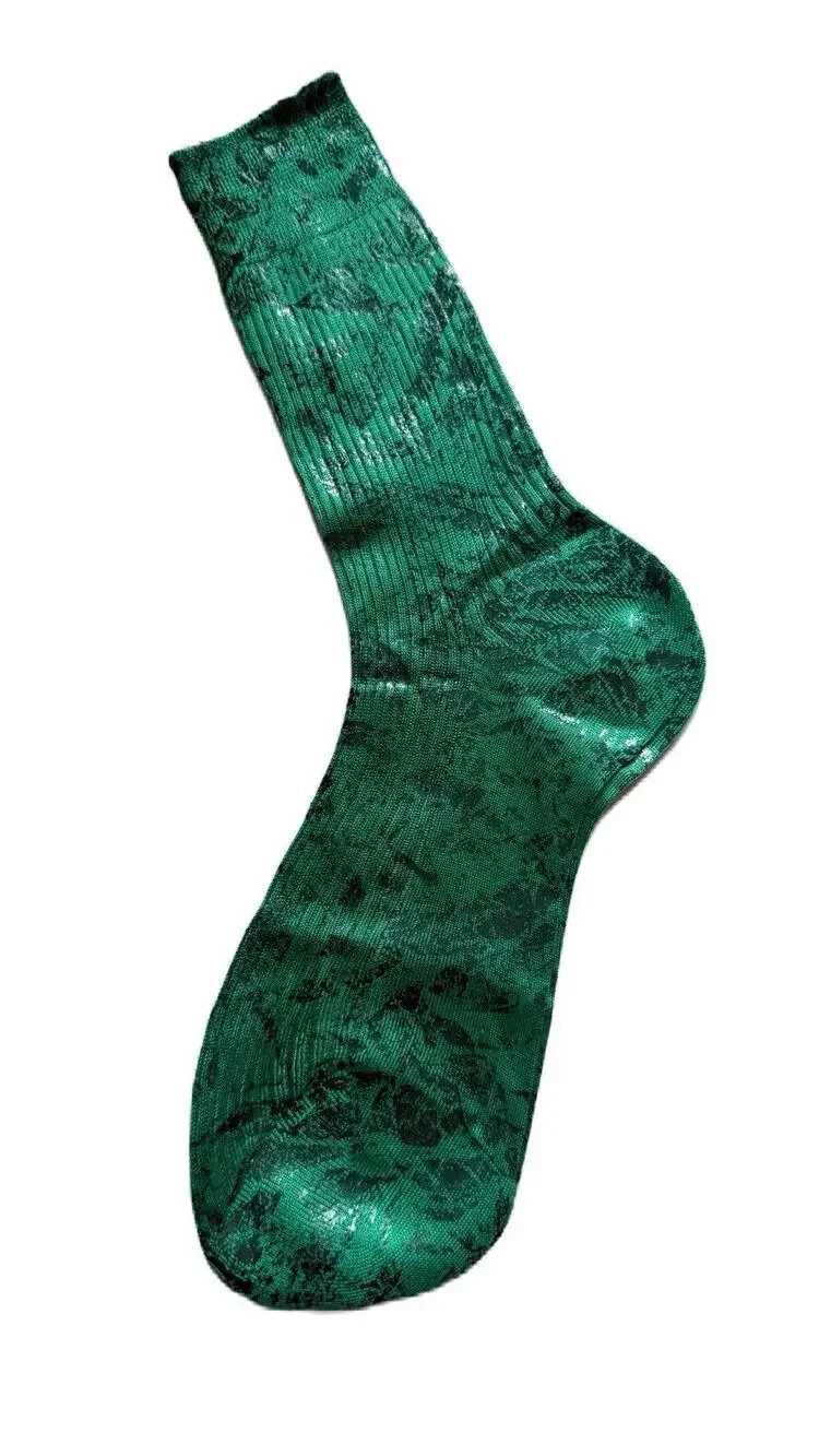 Maria La Rosa Green Silk Socks New